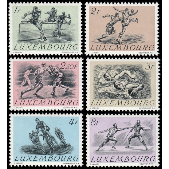 Luxemburgo 455/60 1952 Deportes MNH Luxemburgo 455/60 1952 Deportes MNH