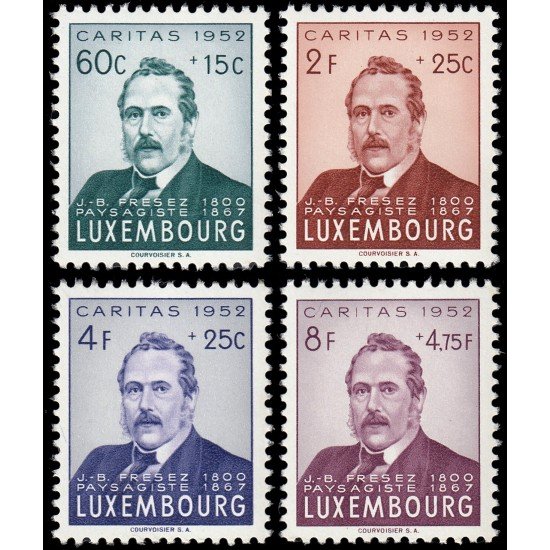 Luxemburgo 461/64 1952 En beneficio de obras sociales J.B. Fresez, paisajista MNH Luxemburgo 461/64 1952 En beneficio de obras sociales J.B. Fresez, paisajista MNH
