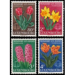 Luxemburgo 490/93 1955 Fiesta de las flores de Mondorf-les-Bains MNH Luxemburgo 490/93 1955 Fiesta de las flores de Mondorf-les-Bains MNH