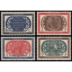 Luxemburgo 496/99 1955 10 aniv. de la Carta de las Naciones Unidas MNH Luxemburgo 496/99 1955 10 aniv. de la Carta de las Naciones Unidas MNH