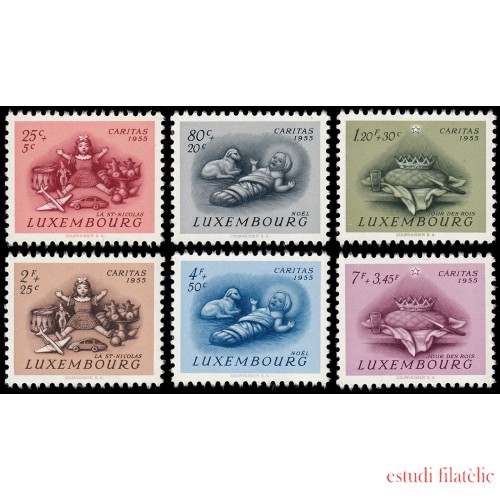 Luxemburgo 500/05 1955 En beneficio de obras sociales Folclore de Luxemburgo (tercera serie) MNH