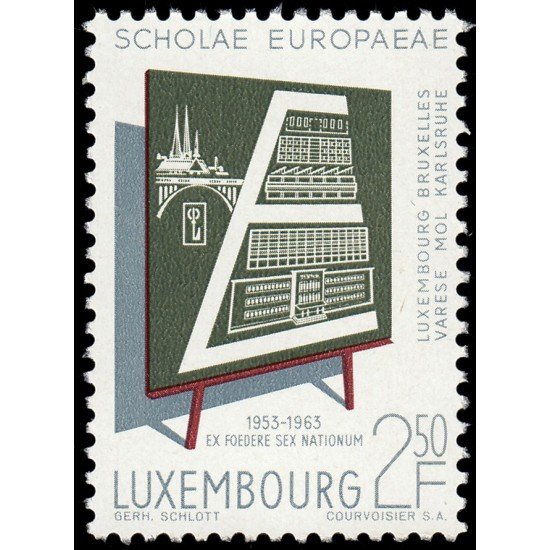 Luxemburgo 620 1963 10 aniv. de escuelas europeas de Luxemburgo MNH Luxemburgo 620 1963 10 aniv. de escuelas europeas de Luxemburgo MNH