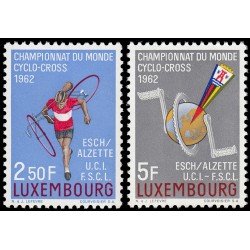 Luxemburgo 609/10 1962 Campeonatos del mundo de ciclocross Esch-sur-Alzette MNH Luxemburgo 609/10 1962 Campeonatos del mundo de ciclocross Esch-sur-Alzette MNH