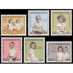 Luxemburgo 614/19 1961 Obras de beneficencia Príncipe Jean y princesa Margaretha MNH Luxemburgo 614/19 1961 Obras de beneficencia Príncipe Jean y princesa Margaretha MNH