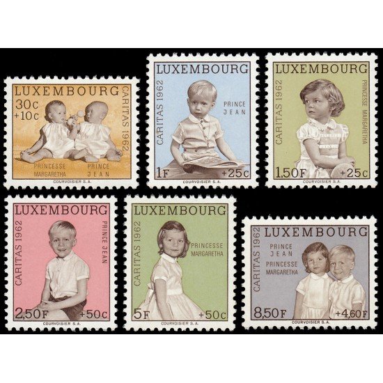 Luxemburgo 614/19 1961 Obras de beneficencia Príncipe Jean y princesa Margaretha MNH