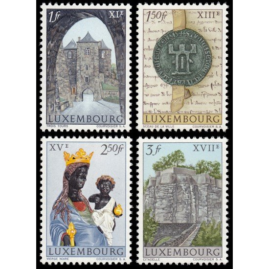 Luxemburgo 621/24 1963 Milenario de la ciudad de Luxemburgo MNH Luxemburgo 621/24 1963 Milenario de la ciudad de Luxemburgo MNH
