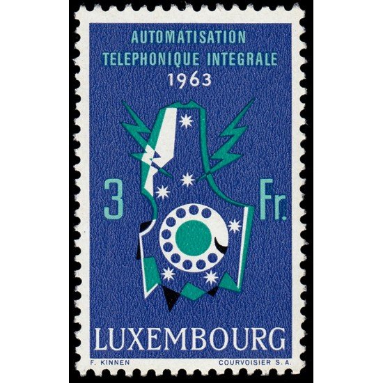 Luxemburgo 637 1963 Automatización integral de telefonía MNH Luxemburgo 637 1963 Automatización integral de telefonía MNH