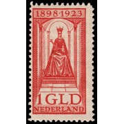 Holanda Netherlands 126 1923 25 aniv. de la cotonación de la Reina Guillermina MH