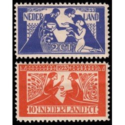 Holanda Netherlands 131/32 1923 Para obras culturales y sociales MNH Holanda Netherlands 131/32 1923 Para obras culturales y sociales MNH