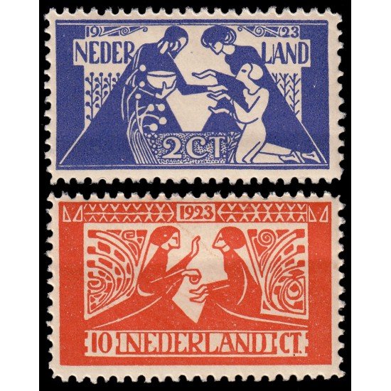 Holanda Netherlands 131/32 1923 Para obras culturales y sociales MNH Holanda Netherlands 131/32 1923 Para obras culturales y sociales MNH