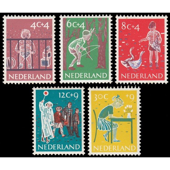 Holanda Netherlands 712/16 1959 En beneficio de obras para la infancia MNH Holanda Netherlands 712/16 1959 En beneficio de obras para la infancia MNH