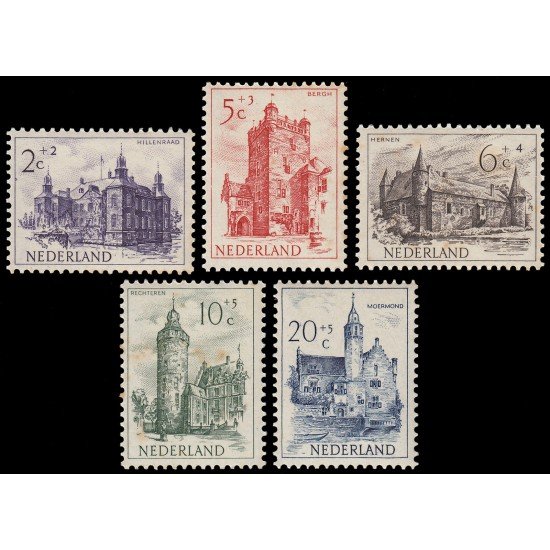 Holanda Netherlands 554/58 1951 Obras de beneficencia Castillos MNH Holanda Netherlands 554/58 1951 Obras de beneficencia Castillos MNH