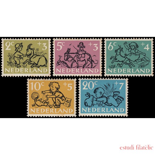 Holanda Netherlands 582/86 1952 En beneficio de obras para la infancia MNH