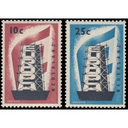Holanda Netherlands 659/60 1956 Construcción de Europa MNH