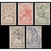 Holanda Netherlands 530/34 1949 En beneficio de obras para la infancia MNH