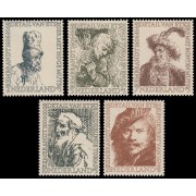 Holanda Netherlands 649/53 1956 350 aniv. del nacimiento de Rembrandt MNH