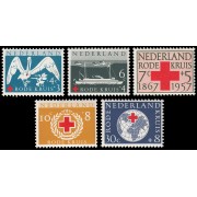 Holanda Netherlands 673/77 1957 90 aniv. de la Cruz Roja nacional MNH