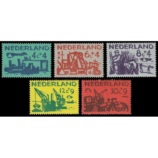 Holanda Netherlands 703/07 1959 Obras benéficas Serie verano Protección contra las inundaciones MNH Holanda Netherlands 703/07 1959 Obras benéficas Serie verano Protección contra las inundaciones MNH