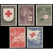Holanda Netherlands 595/99 1953 En beneficio de la Cruz Roja MNH