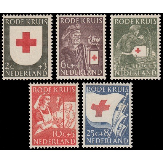 Holanda Netherlands 595/99 1953 En beneficio de la Cruz Roja MNH Holanda Netherlands 595/99 1953 En beneficio de la Cruz Roja MNH