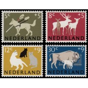 Holanda  Netherlands 792/95 1964 Obras de beneficencia Serie de verano Centenario de la Sociedad protectora de animales MNH