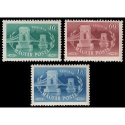 Hungría Hungary 918A/20A 1949 Centenario del Puente de las Cadenas, Budapest MH Hungría Hungary 918A/20A 1949 Centenario del Puente de las Cadenas, Budapest MH