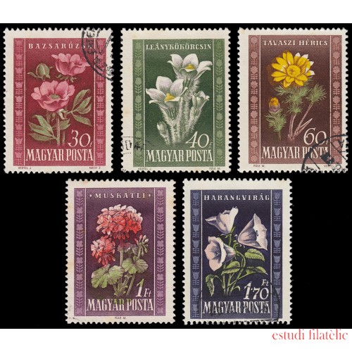 Hungría Hungary 963/67 1950 Flores diversas MNH