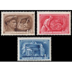 Hungría Hungary 968/70 1950 2 Exposición nacional de innovaciones MNH Hungría Hungary 968/70 1950 2 Exposición nacional de innovaciones MNH