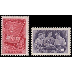 Hungría Hungary 990/91 1951 Celebración de la amistad hungaro-soviética MNH Hungría Hungary 990/91 1951 Celebración de la amistad hungaro-soviética MNH