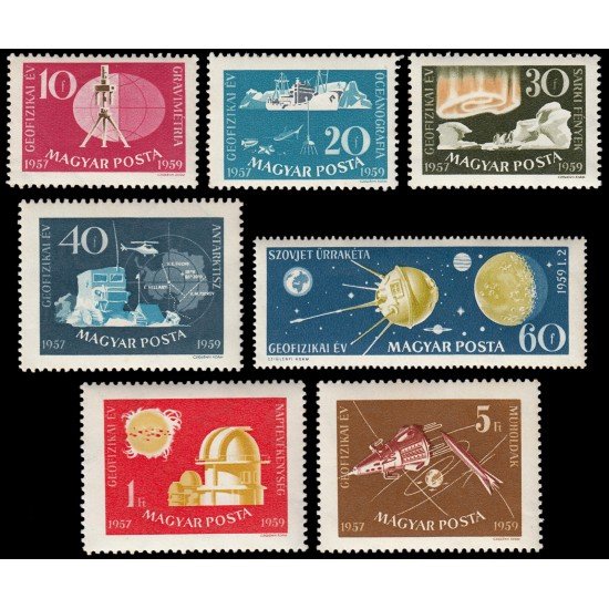 Hungría Hungary 1266/72 1959 Año geofísico internacional MNH Hungría Hungary 1266/72 1959 Año geofísico internacional MNH