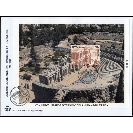 España Spain 5798 2024 Conjuntos urbanos patrimonio de la humanidad Mérida SPD Sobre Primer Día España Spain 5798 2024 Conjuntos urbanos patrimonio de la humanidad Mérida SPD Sobre Primer Día