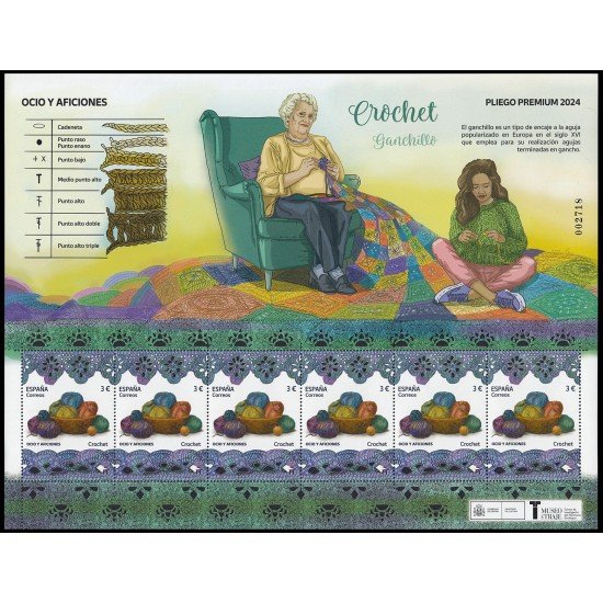 España Pliego Premium 162 2024 Ocio y aficiones Crochet MNH España Pliego Premium 162 2024 Ocio y aficiones Crochet MNH