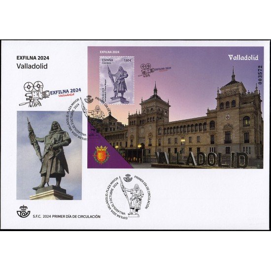 España Spain 5788 2024 62 Exposición filatélica nacional Exfilna Valladolid SPD Sobre Primer Día España Spain 5788 2024 62 Exposición filatélica nacional Exfilna Valladolid SPD Sobre Primer Día