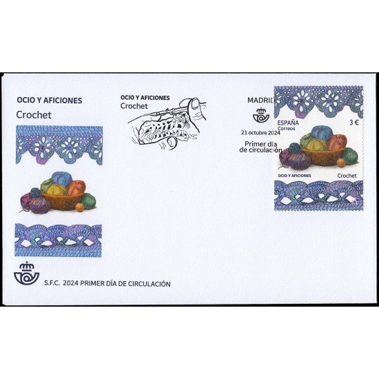 España Spain 5793 2024 Ocio y aficiones Crochet SPD Sobre Primer Día España Spain 5793 2024 Ocio y aficiones Crochet SPD Sobre Primer Día