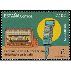 España Spain 5799 2024 Centenario de la autorización de la radio en España MNH España Spain 5799 2024 Centenario de la autorización de la radio en España MNH