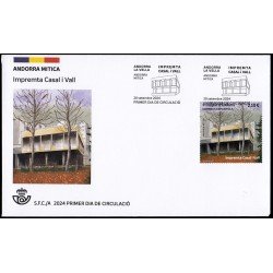 Andorra Española 562 2024 Andorra mítica Impremta Casal i Vall SPD Sobre Primer Día Andorra Española 562 2024 Andorra mítica Impremta Casal i Vall SPD Sobre Primer Día