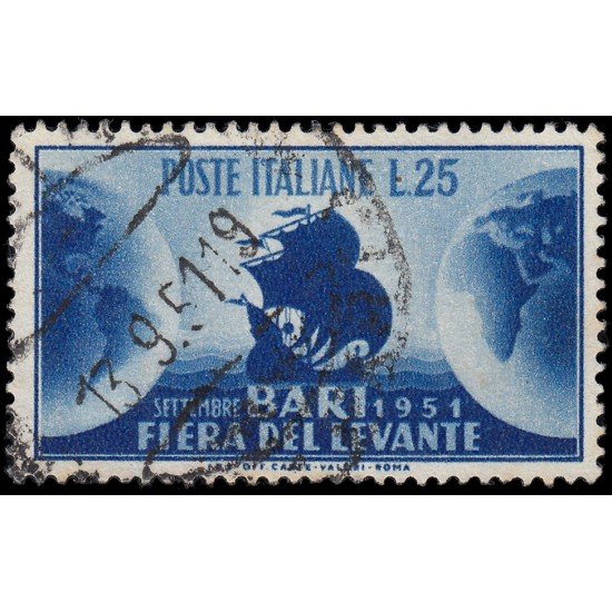 Italia Italy 608 1951 15 Feria de Levante en Bari Usado Italia Italy 608 1951 15 Feria de Levante en Bari Usado