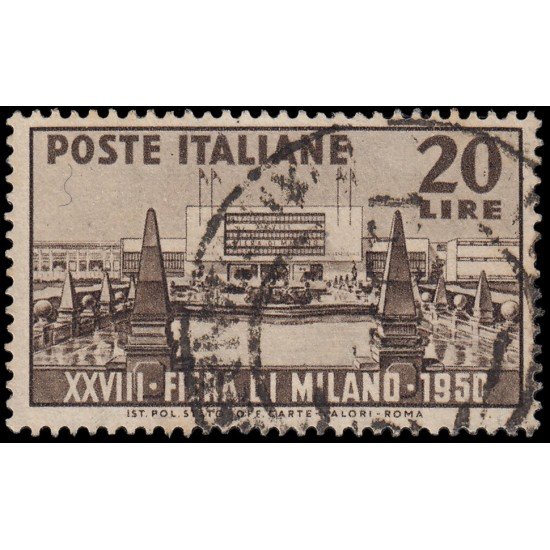 Italia Italy 554 1950 28ª Feria de Milán Usado Italia Italy 554 1950 28ª Feria de Milán Usado