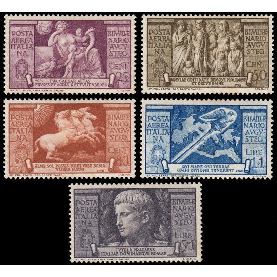 Italia Italy Aéreo 102/06 1937 2000 aniv. del nacimiento del emperador Augusto MH Italia Italy Aéreo 102/06 1937 2000 aniv. del nacimiento del emperador Augusto MH