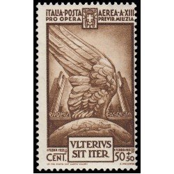 Italia Italy Aéreo 85 1935 Emisión en beneficio de las milicias voluntarias MNH Italia Italy Aéreo 85 1935 Emisión en beneficio de las milicias voluntarias MNH