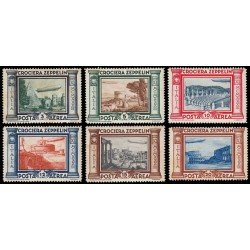 Italia Italy Aéreo 42/47 1933 Viaje de Graf Zeppelin a Río de Janeiro con correo italiano MNH Italia Italy Aéreo 42/47 1933 Viaje de Graf Zeppelin a Río de Janeiro con correo italiano MNH