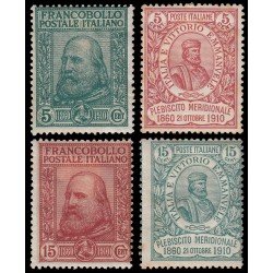 Italia Italy 83/86 1910 Efigies de Garibaldi MH Italia Italy 83/86 1910 Efigies de Garibaldi MH