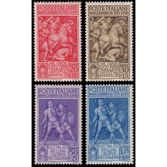 Italia Italy 438/41 1941 Bimilenario del nacimiento de Tito Livio MNH Italia Italy 438/41 1941 Bimilenario del nacimiento de Tito Livio MNH