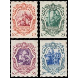 Italia Italy 443/46 1942 Tricentenario de la muerte de Galileo MNH Italia Italy 443/46 1942 Tricentenario de la muerte de Galileo MNH