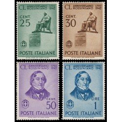 Italia Italy 447/50 1942 150 aniv. del nacimiento del compositor Rossini MNH Italia Italy 447/50 1942 150 aniv. del nacimiento del compositor Rossini MNH