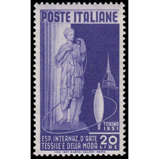 Italia Italy 598 1951 Exposición internacional del textil y la moda MNH Italia Italy 598 1951 Exposición internacional del textil y la moda MNH