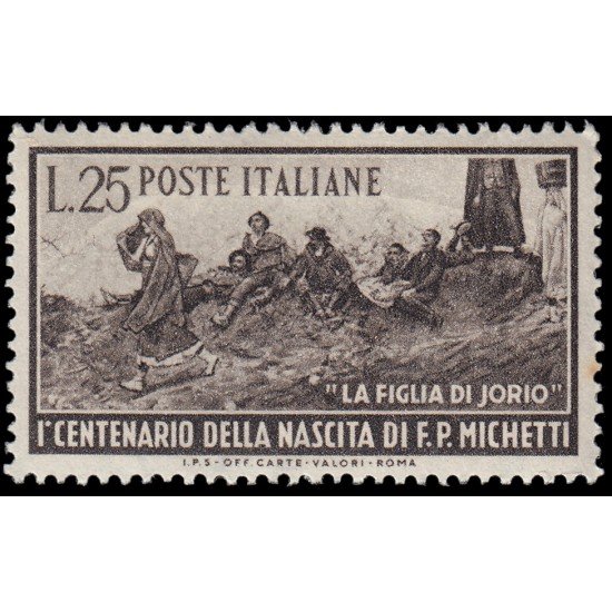 Italia Italy 609 1951 Centenario del nacimiento del pintor F.P. Michetti MNH