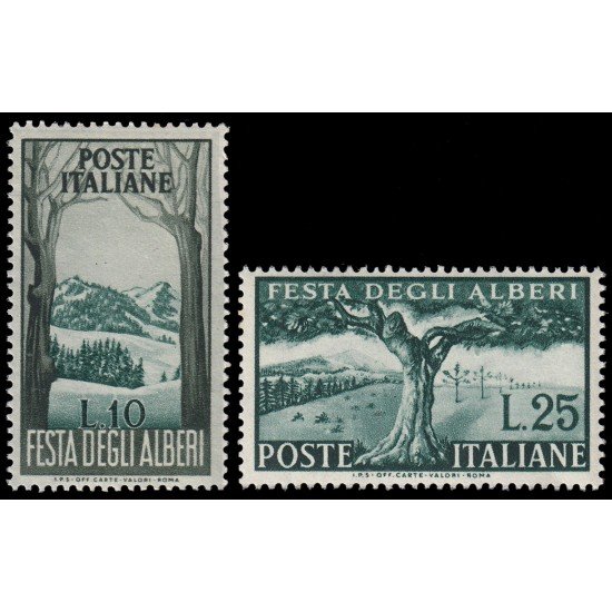 Italia Italy 618/19 1951 Fiesta de árboles MNH Italia Italy 618/19 1951 Fiesta de árboles MNH