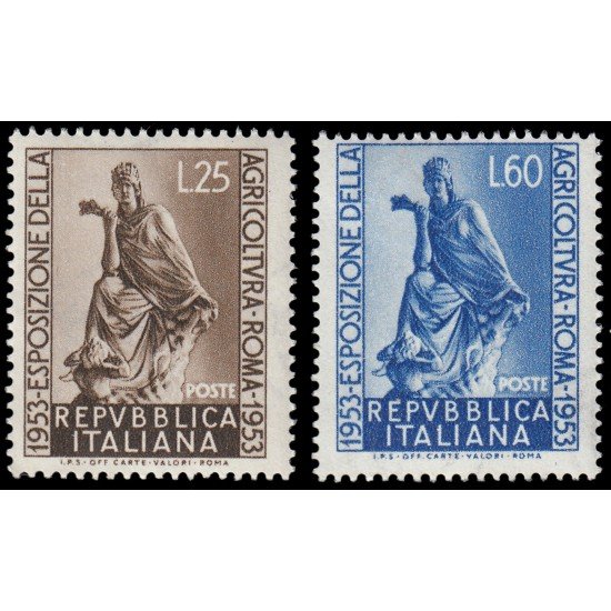 Italia Italy 658/59 1953 Exposición de agricultura en Roma MNH Italia Italy 658/59 1953 Exposición de agricultura en Roma MNH
