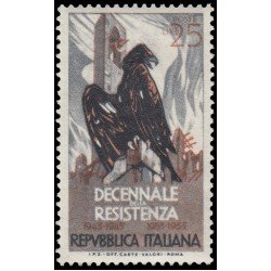 Italia Italy 676 1954 10 aniv. de la Resistencia MNH Italia Italy 676 1954 10 aniv. de la Resistencia MNH